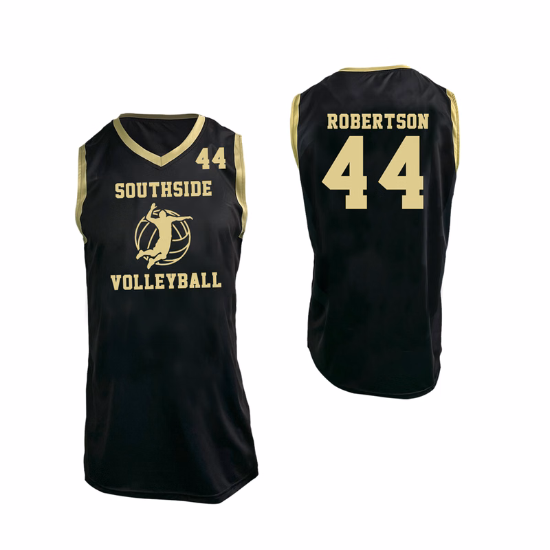 Men's V-Neck Pinhole Mesh Volleyball Jersey