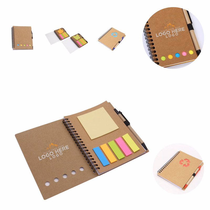 MOQ 100 Personalized Spiral Diary Notebook with Pen Set