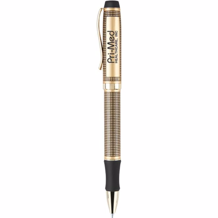 Hess Satin Gold Twist Brass Ballpoint Pen