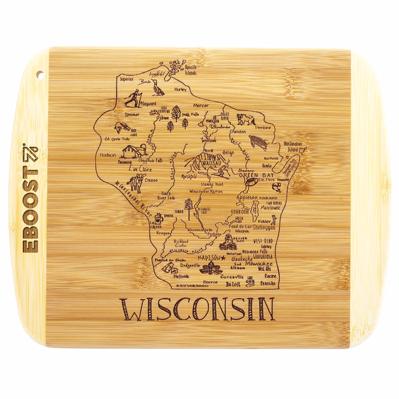 A Slice of Life Wisconsin Serving & Cutting Board