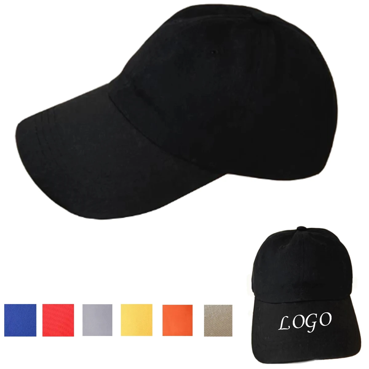 100% Cotton Baseball Cap Adjustable Size 1