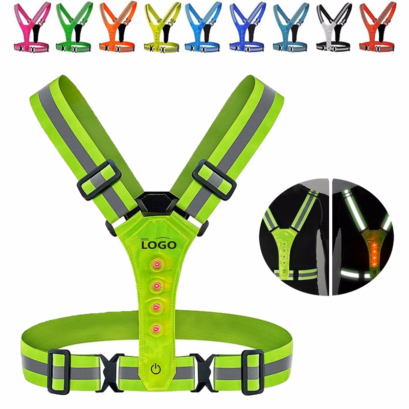 MOQ20 LED Light V-Type Reflective Safety Vest