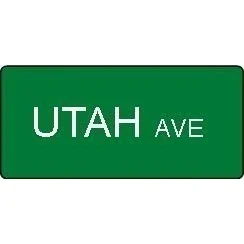 36" x 9" Custom Street Signs with reflective vinyl lettering on one side. 1
