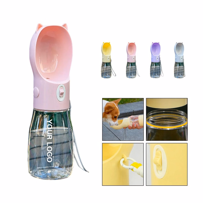Leak Proof Dog Water Bottle with Bowl 18oz
