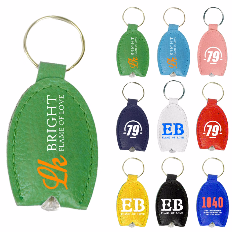 PU Flashlight Keychain