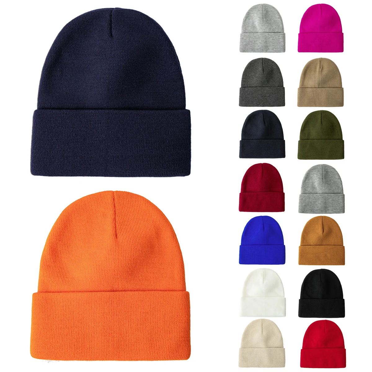 Custom Solid Color Knitted Hat For Autumn And Winter Warmth 1