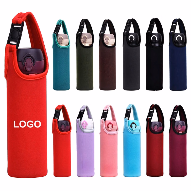 Water Bottle Sleeve Portable Cooler Cover Holder Strap