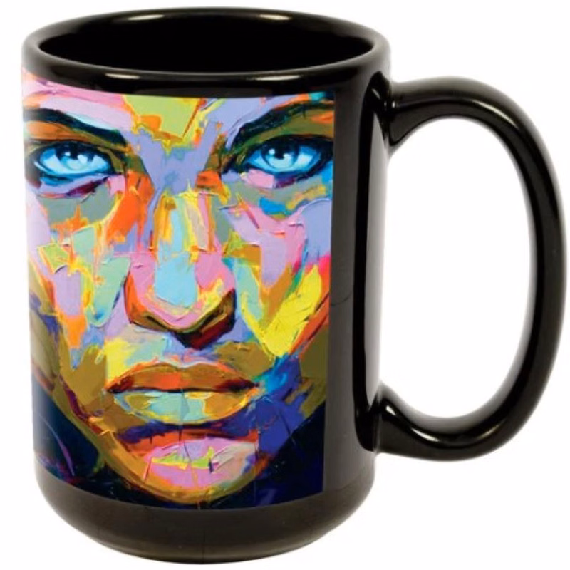 White Patch Full Color 15 Oz Ceramic Mug