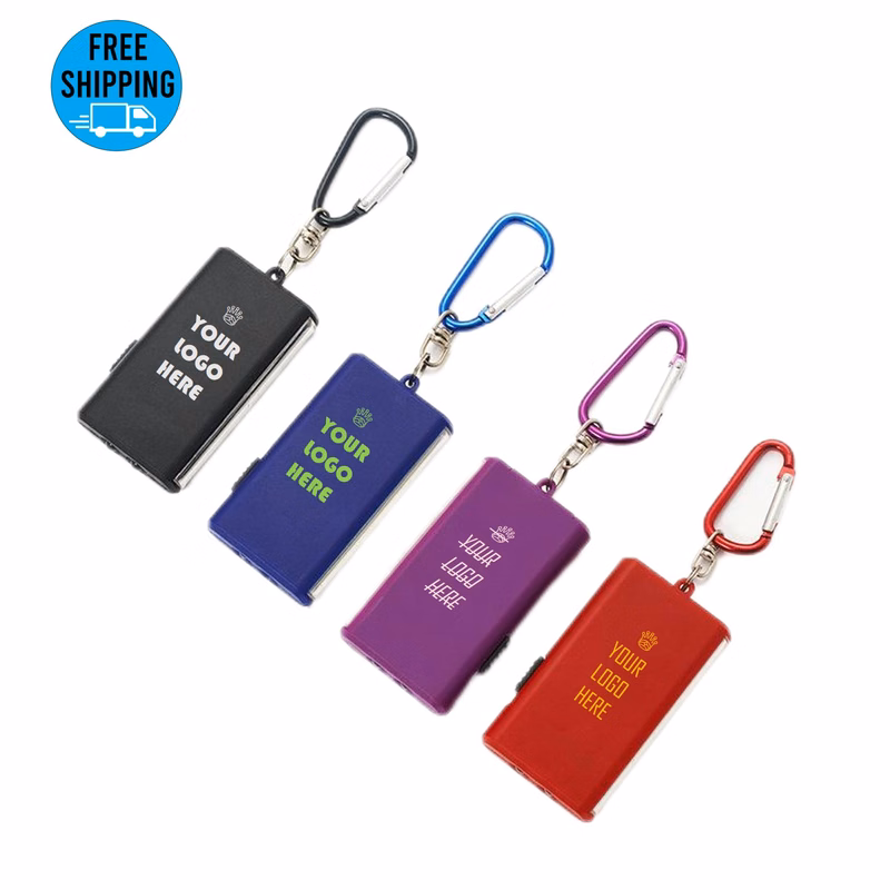 Multifunctional portable carabiners LED & COB keychain flashlight