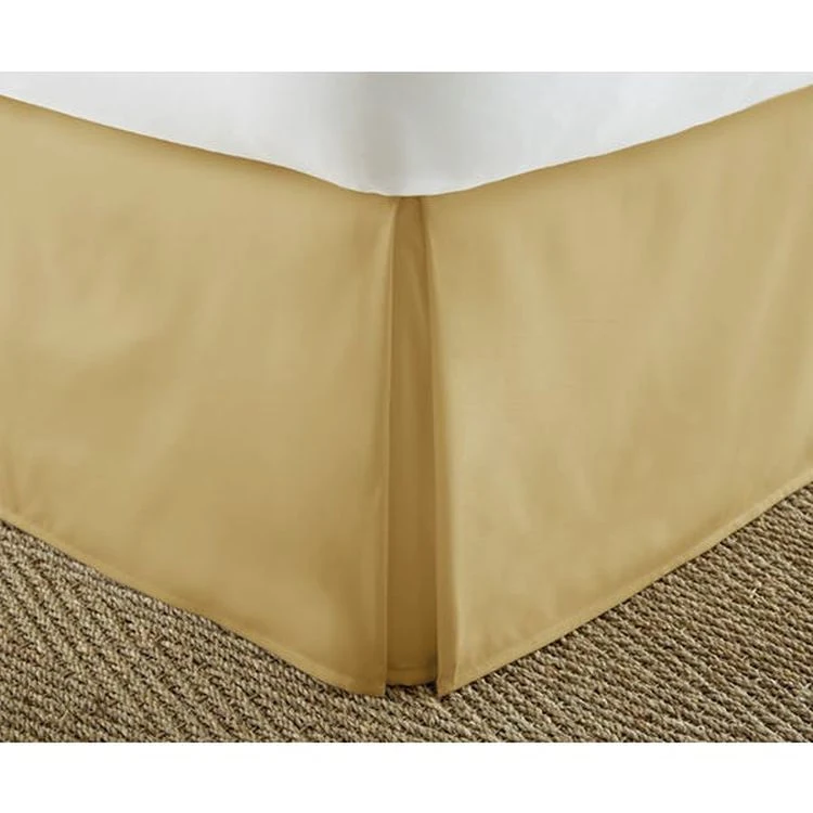 Premium Bed Skirts - Gold Full Pleated 1