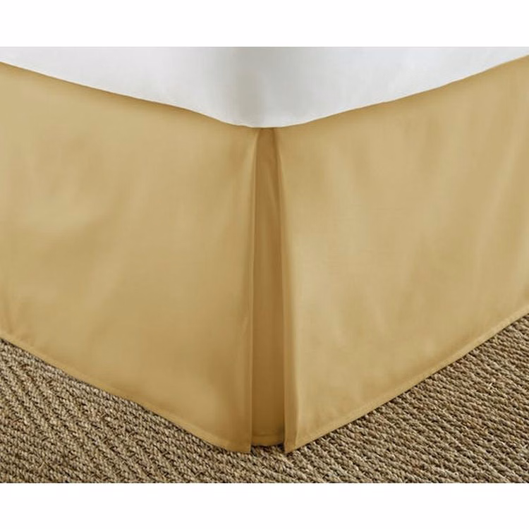 Premium Bed Skirts - Gold Full Pleated