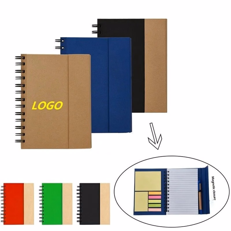 Notepad with Pen Holder and Sticky Notes Set