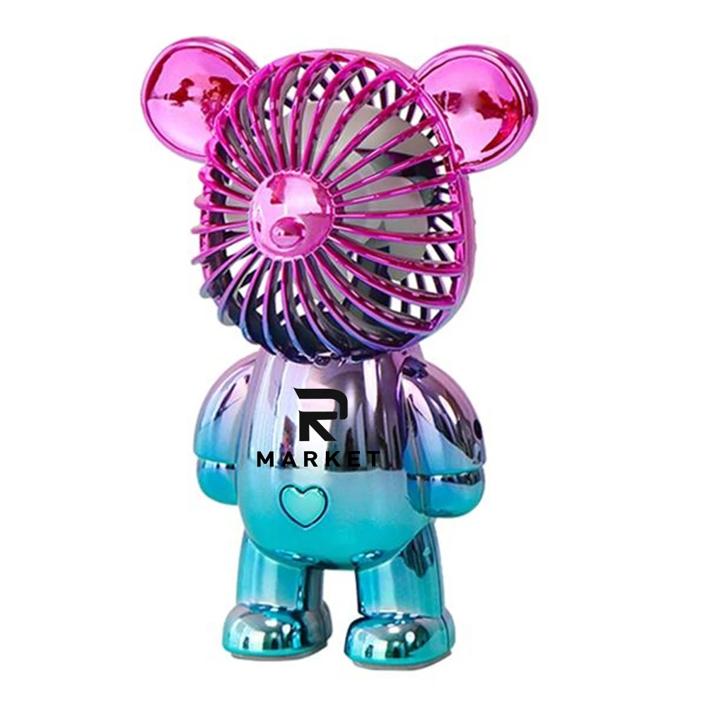 Colorful Bear Design Mini Fan 1