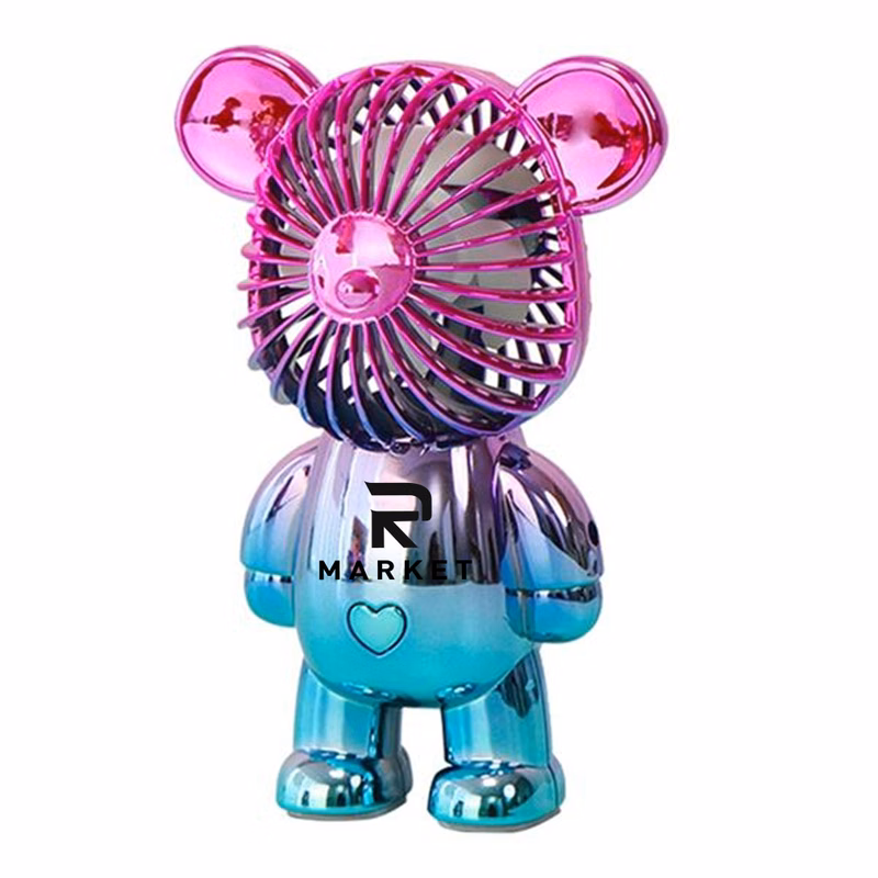 Colorful Bear Design Mini Fan