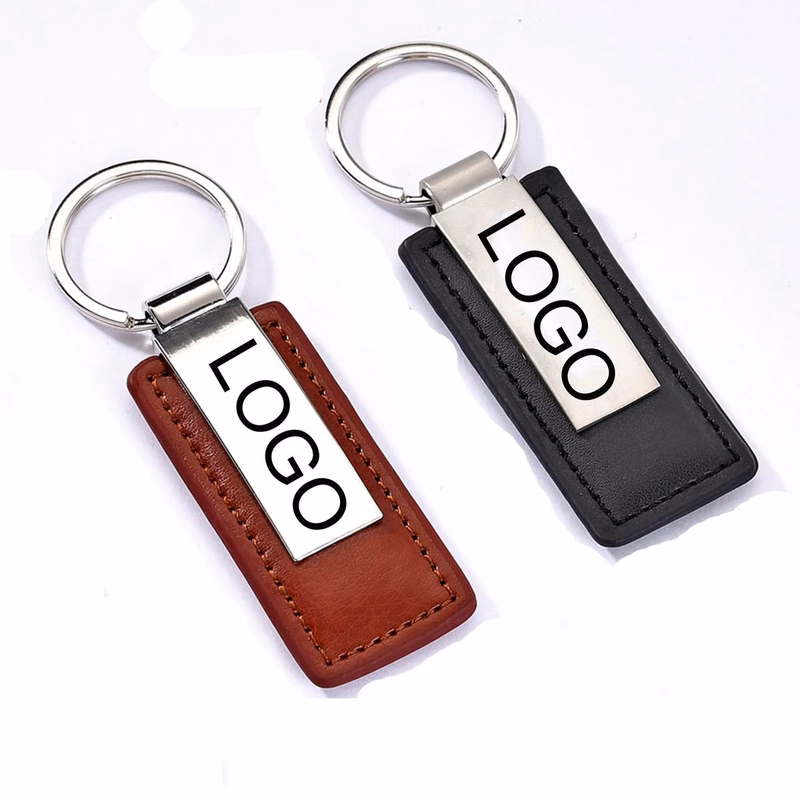 PU Leather Laser Keychain