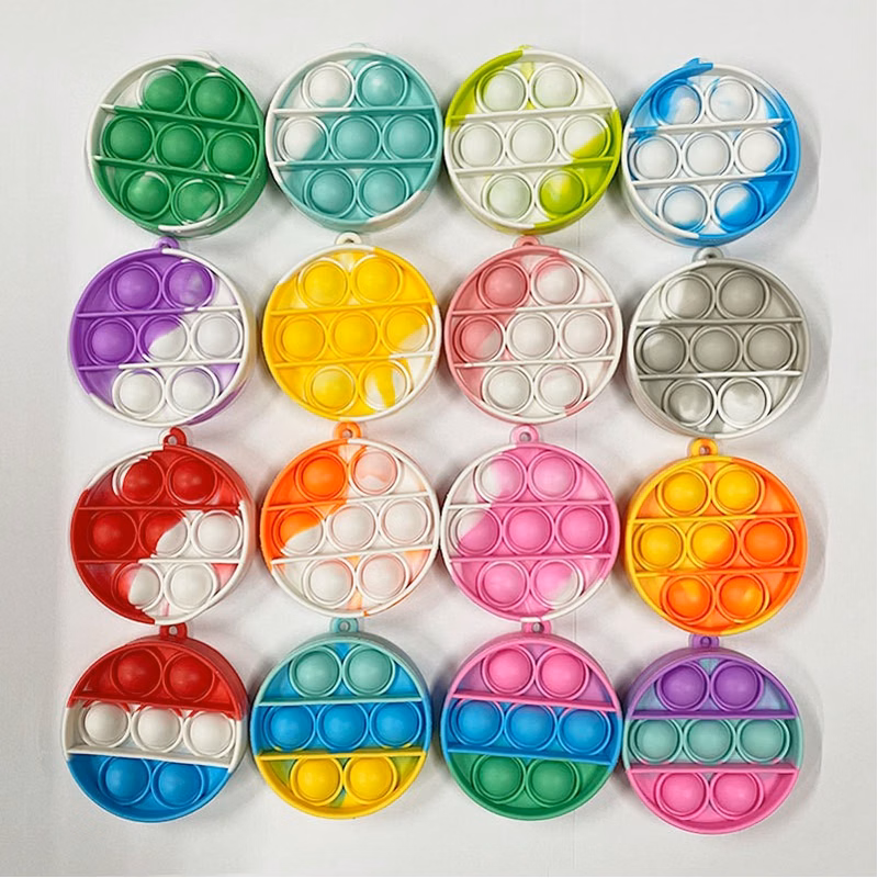 Pop Push Fidget Toy Keychain