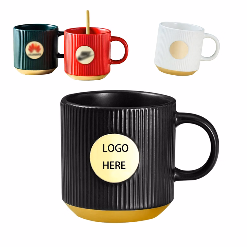 Striped Bronze Creative Ceramic Mug