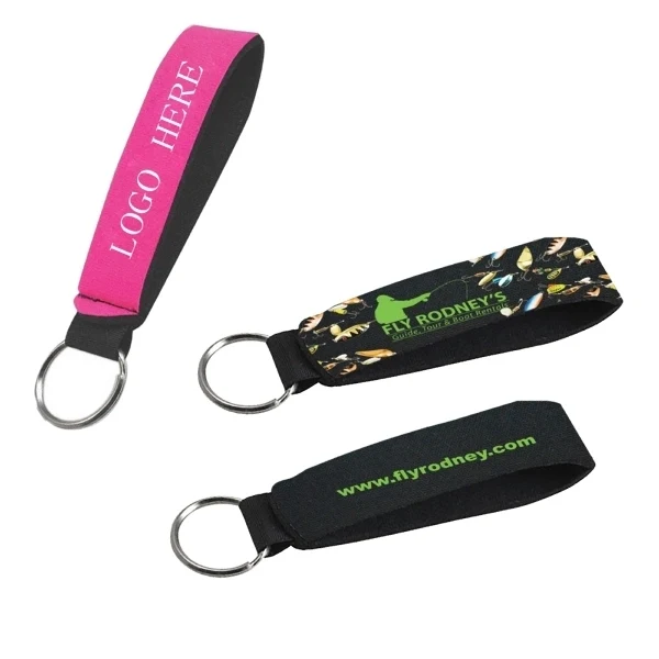 Neoprene Wristband With Key Ring 1