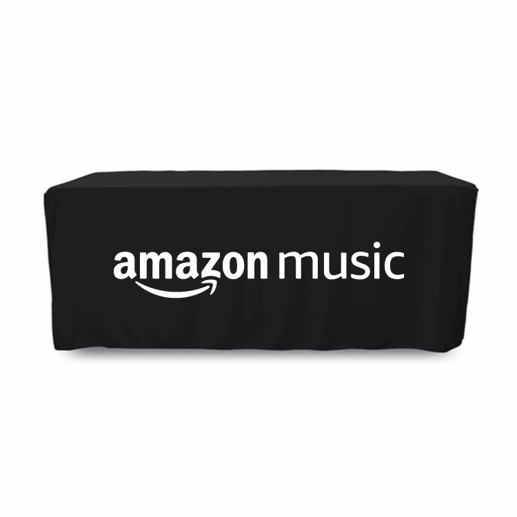 6 ft. Fitted PolyKnit™ Table Cover (WHITE LOGO ONLY)