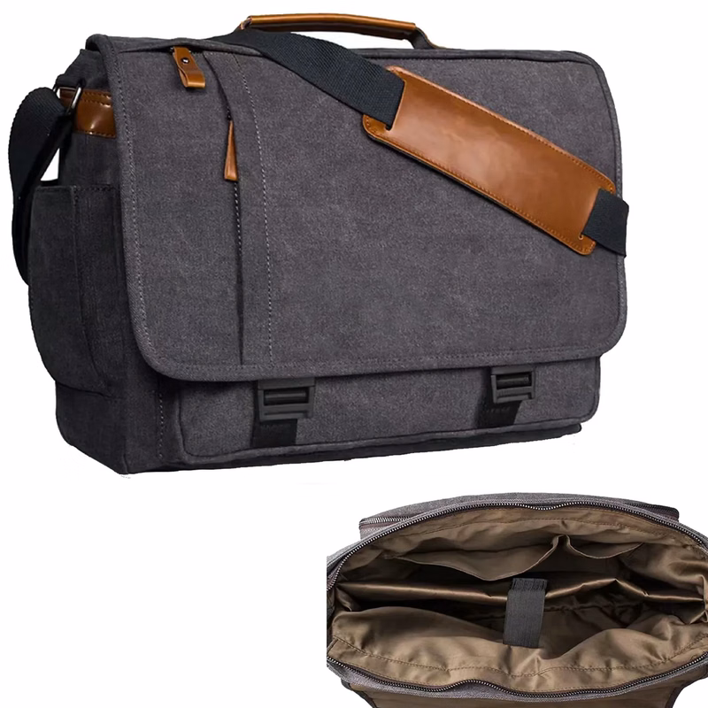 17-17.3 Inch Water-resistant Canvas Computer Messenger Bag