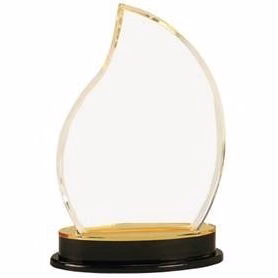 8 1/4" Gold Flame Impress Mirror Acrylic Award