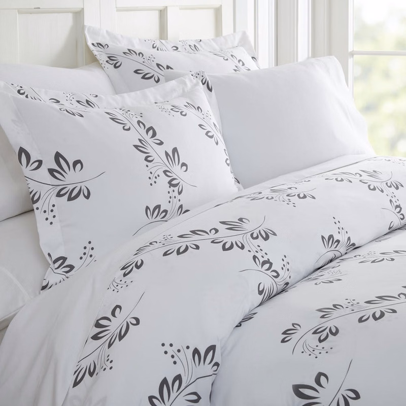 Duvet Cover Sets - Gray Vine Queen 3 Piece