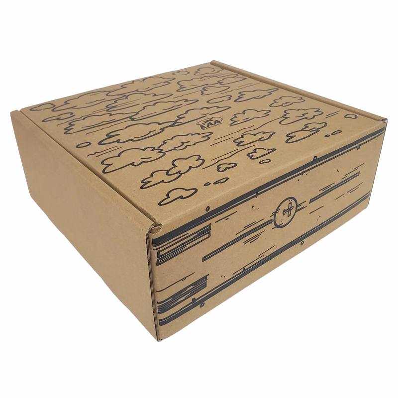 12" x 12" x 5" - B-Flute Outside Tuck Box