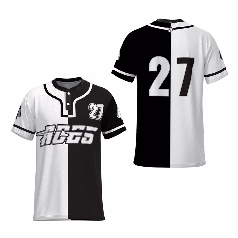 Men's Baseball 2-Button Pinhole Mesh Jersey