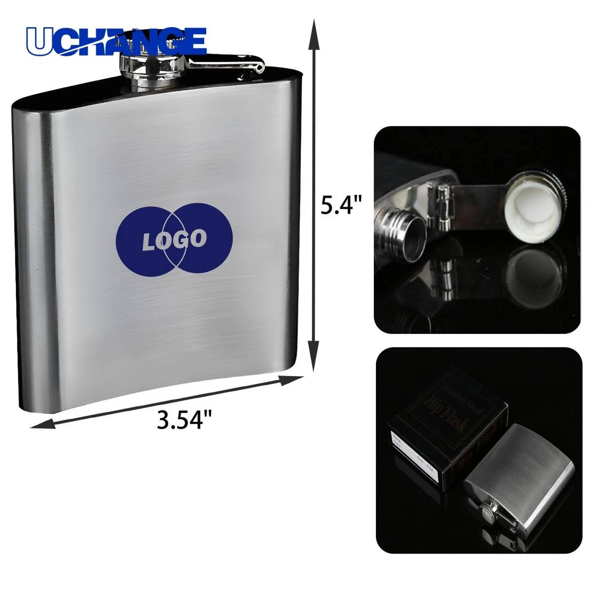 Stylish Stainless Steel Hip Flask Container (8 OZ) 1