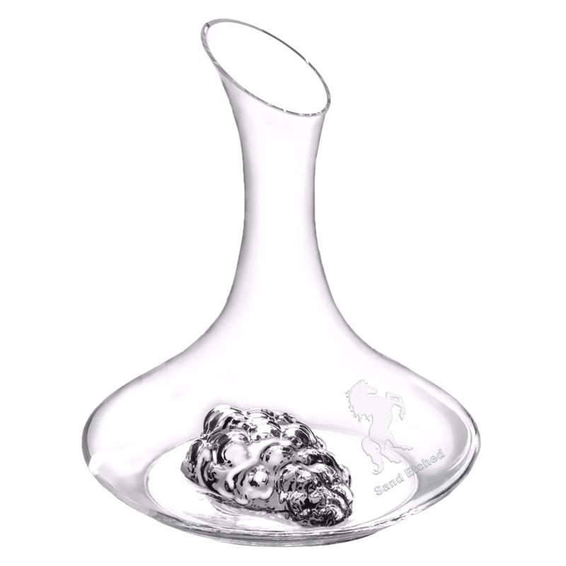 Grapes Lead-Free Crystal Decanter
