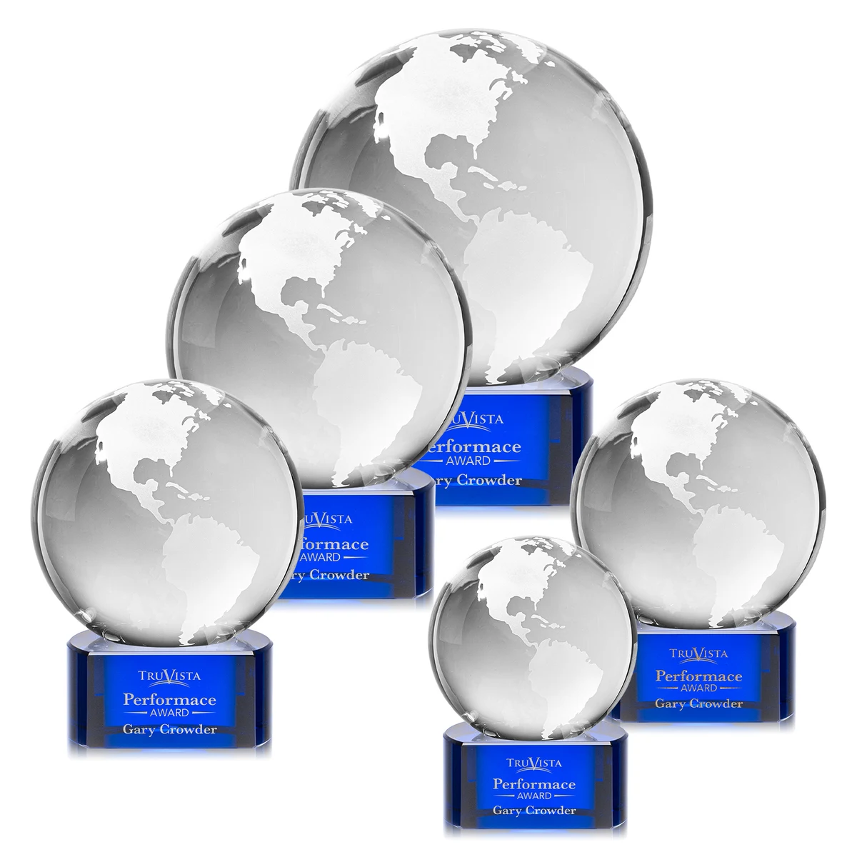 Globe Award on Paragon Base - Blue 1