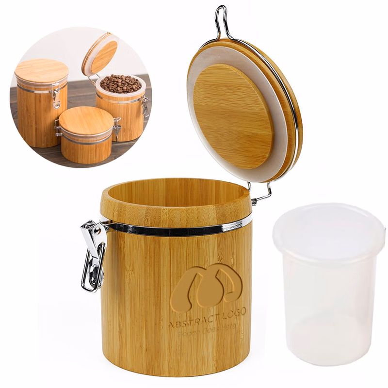 Bamboo Canisters With Airtight Lid