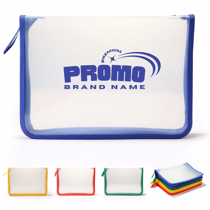 A4 Transparent Zipper File Bags Waterproof Document Folder