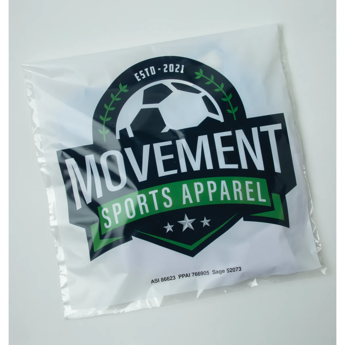Clear Peel & Seal White Underlay 1-Sided Plastic Bag (14.25" x 13.5") 1