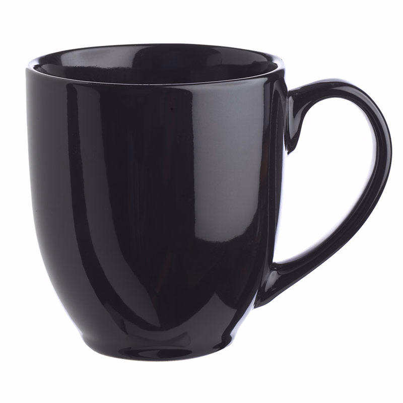 Glossy Bistro Style Ceramic Mug, 16 oz.