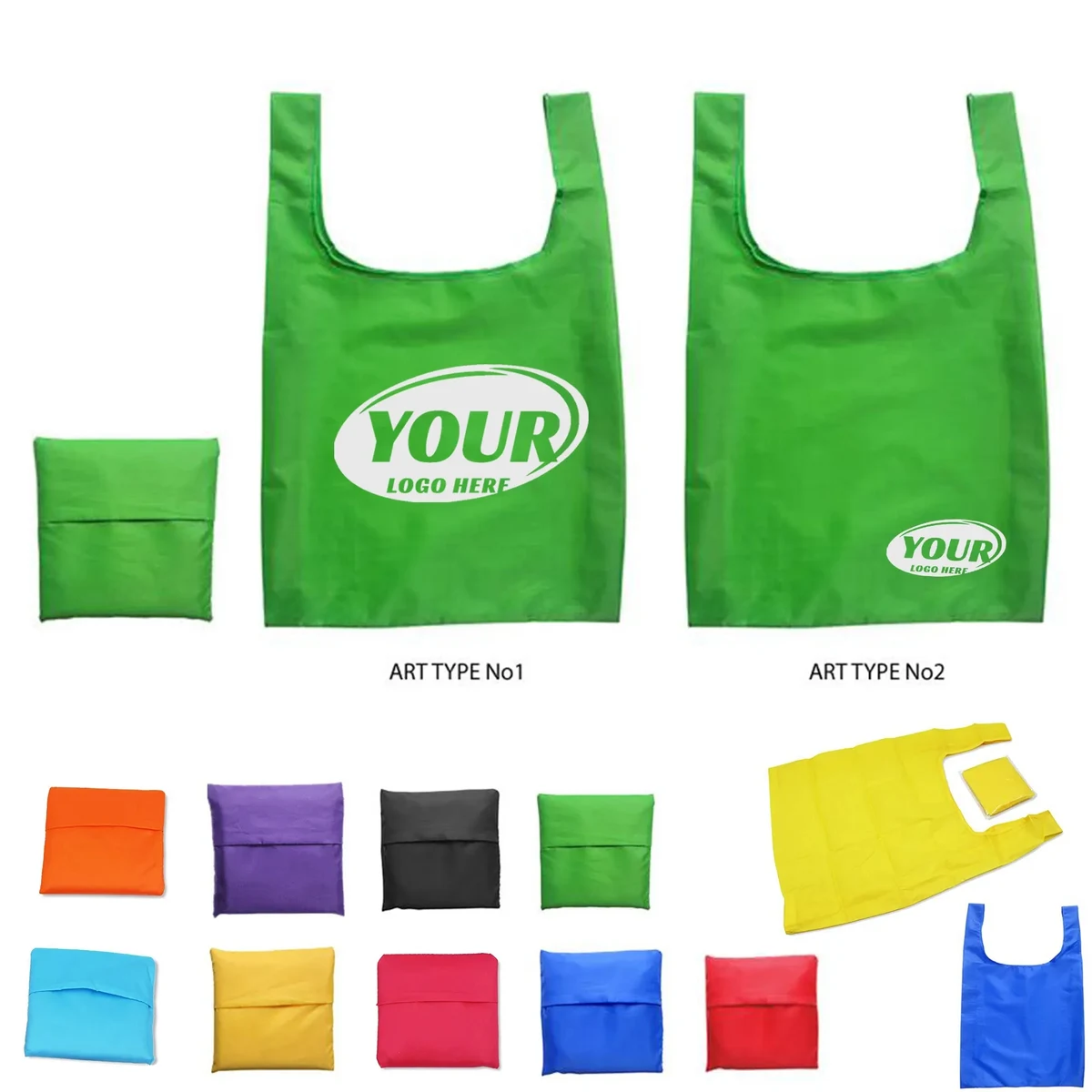 Foldable Shopping Tote Bag With Small Pocket 1