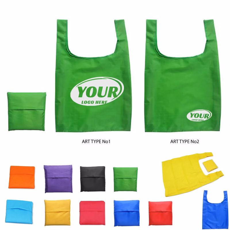 Foldable Shopping Tote Bag With Small Pocket