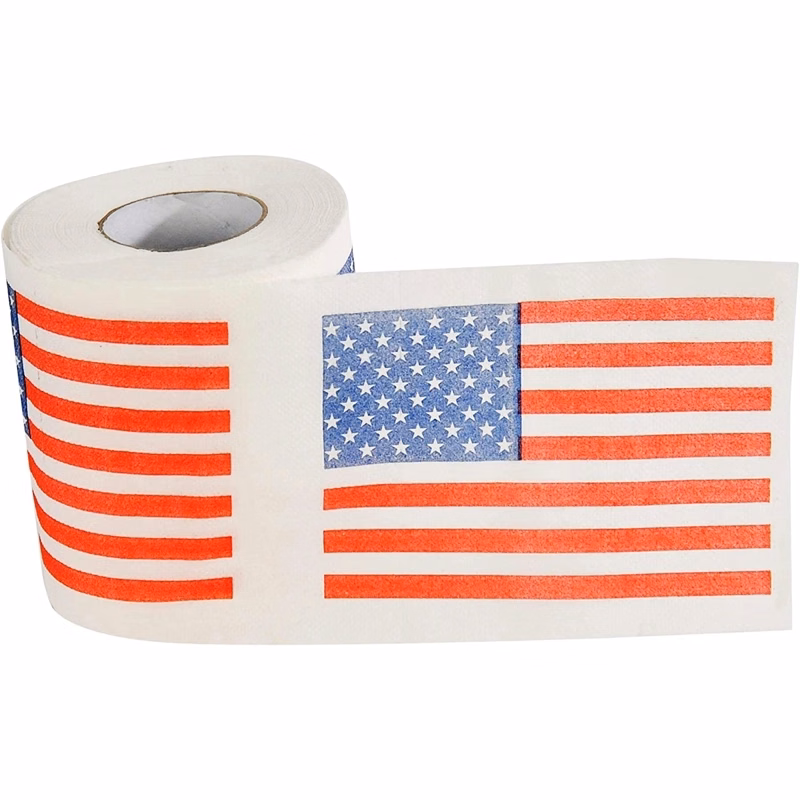 Custom American Flag-Themed Toilet Paper Roll