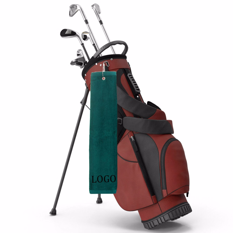 Folded Embroidered Custom Golf Towel - 16" x 24"