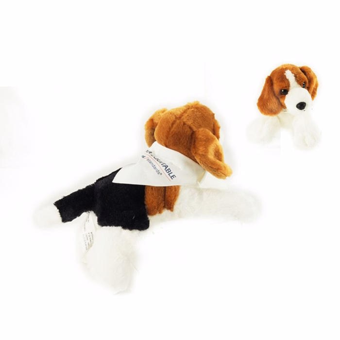 8" Homer Beagle with bandana and full color imprint
