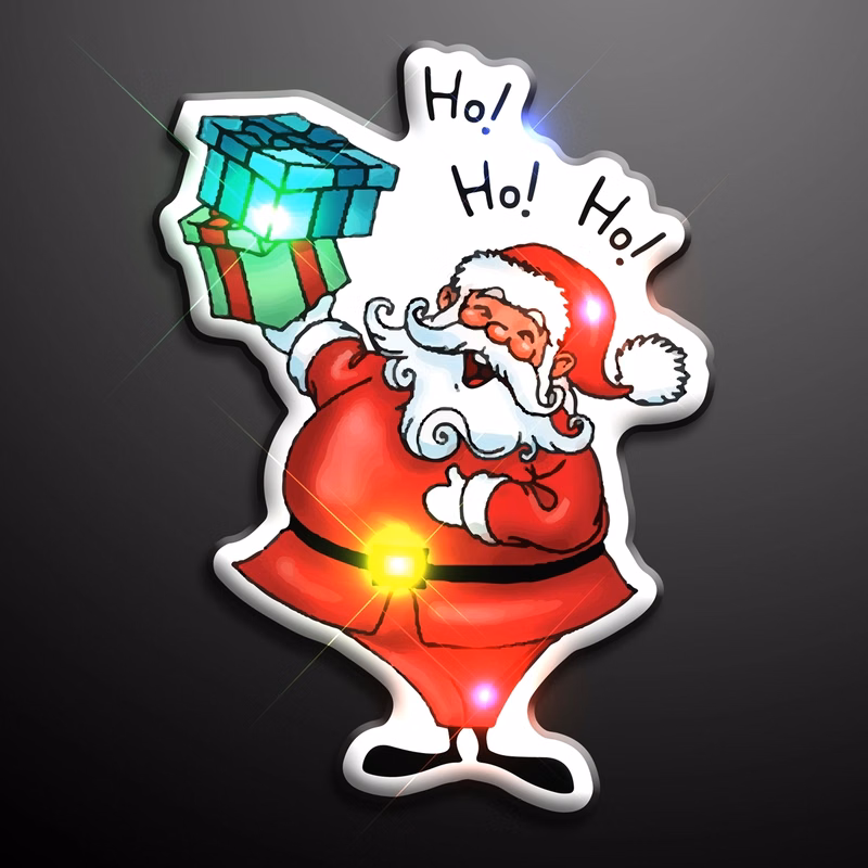 Santa Flashing Pins