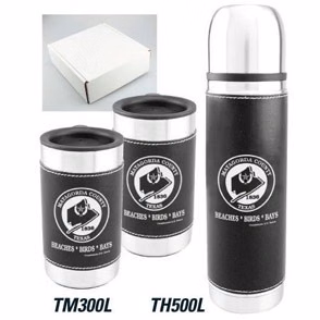 Black Leatherwrap Gift Set