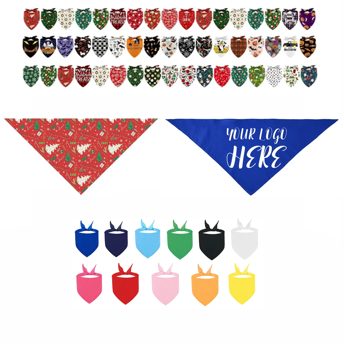 Full Color Pet Dog Bandana MOQ 10pcs 1