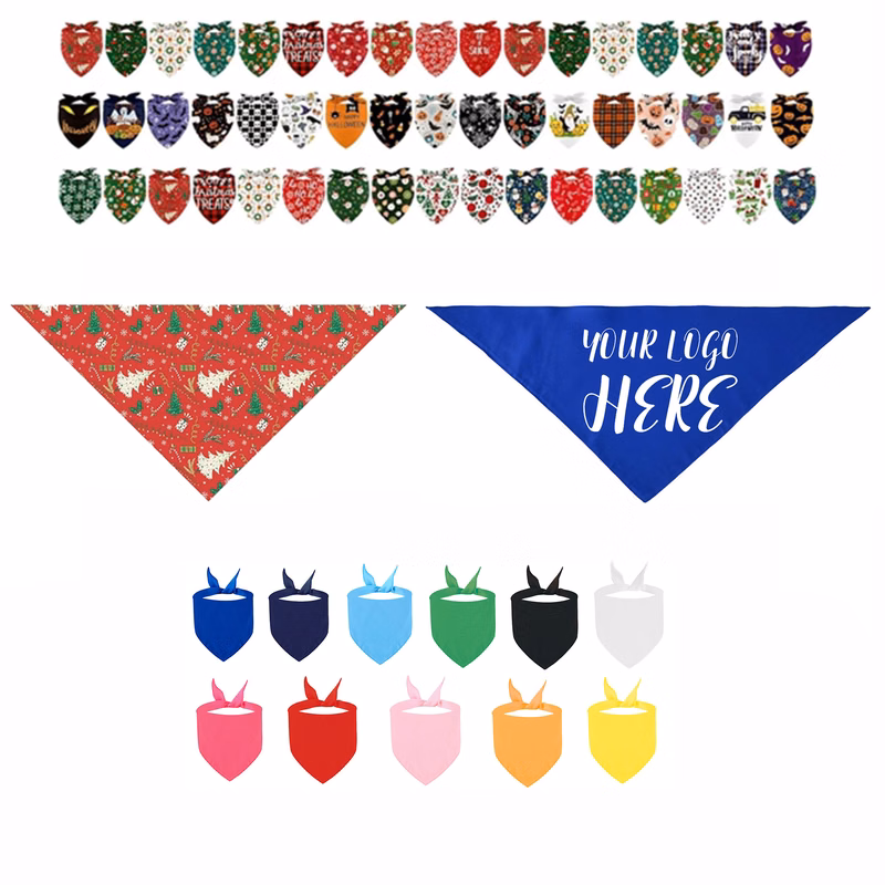 Full Color Pet Dog Bandana MOQ 10pcs