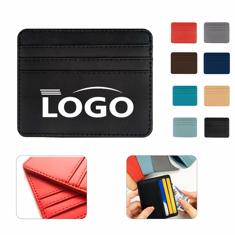 MOQ:50pcs PU Leather Card Wallet