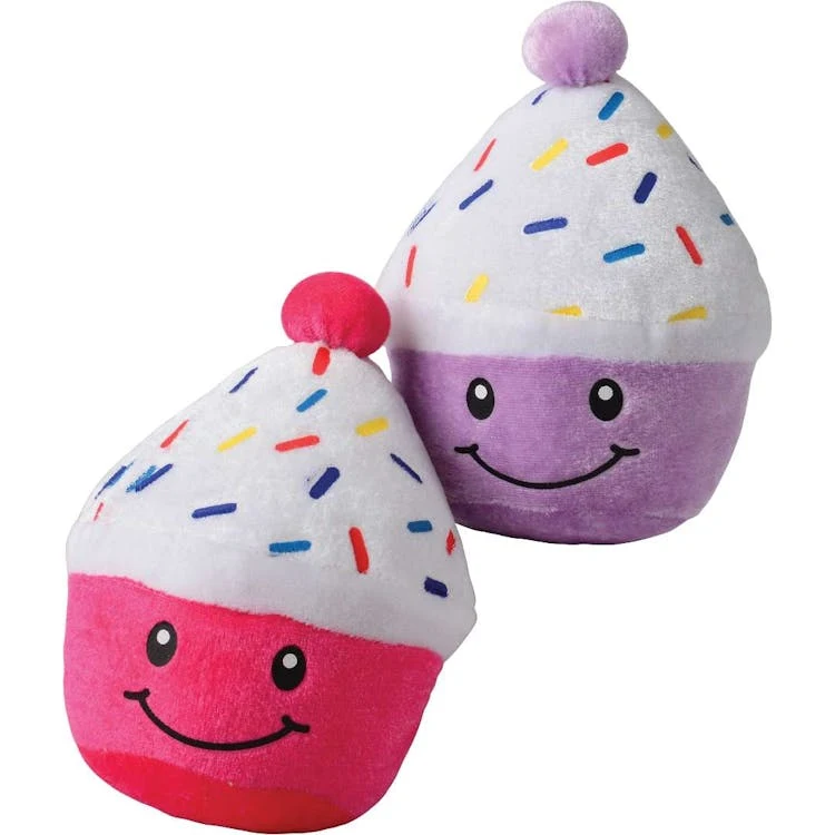 Plush Smiling Cupcake - Pink and Purple 1