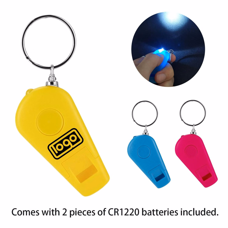 LED Whistle Keychain Safety Light