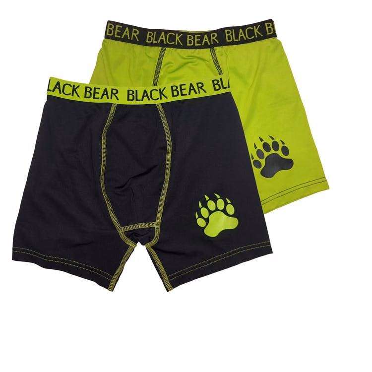 Boys' Boxer Briefs - Small Lime/Black 2 Pack
