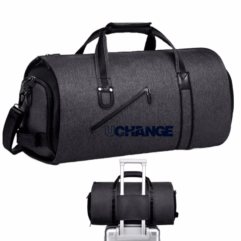 50L Travel Duffel Bag With Shoe Compartment & Trolley Sleeve