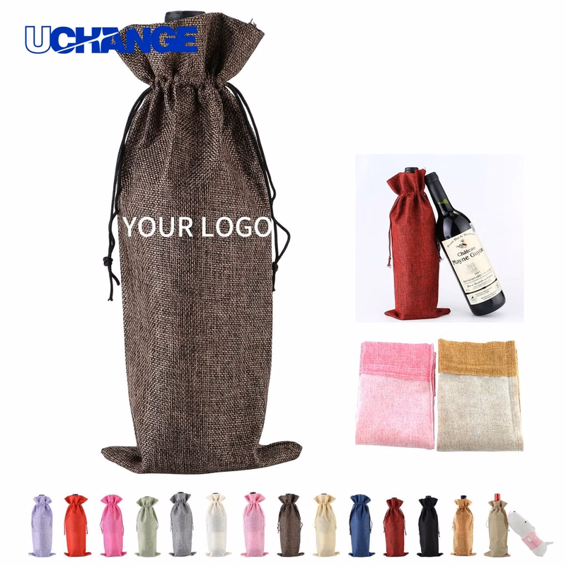 Jute Wine Carry Bag Sustainable for Promotions